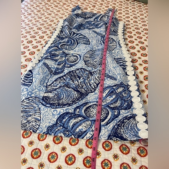 EUC Lilly Pulitzer Stuffed Shells Blue & White Shift Dress Size 2 - Picture 7 of 8